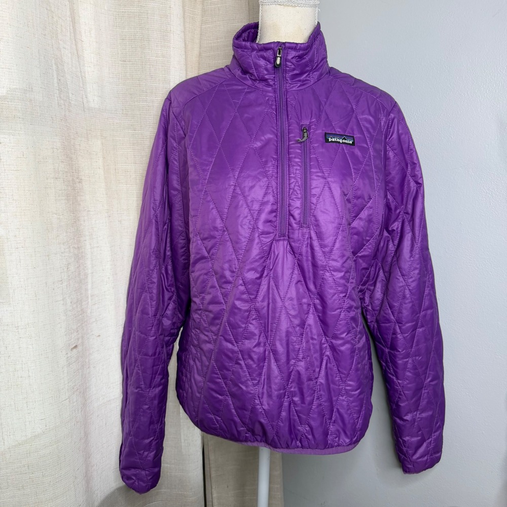 Vintage Patagonia Nano Puff Diamond Quilted Pullover Purple Women's Size Medium